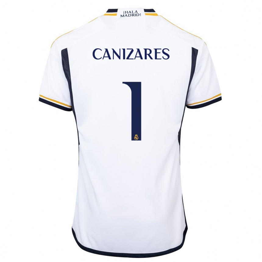 キッズフットボールルーカス・カニサレス#1白ホームシャツ2023/24ジャージーユニフォーム
