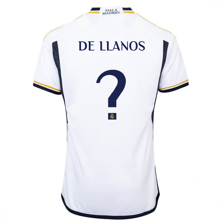 キッズフットボールヒューゴ・デ・リャノス#0白ホームシャツ2023/24ジャージーユニフォーム