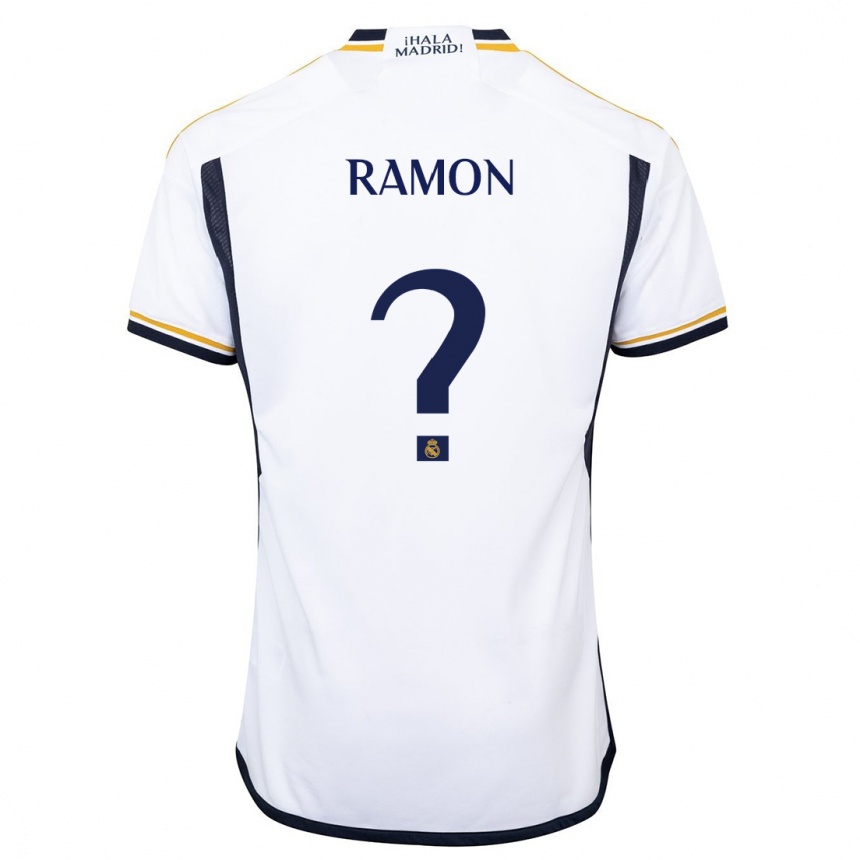 キッズフットボールヤコボ・ラモン#0白ホームシャツ2023/24ジャージーユニフォーム