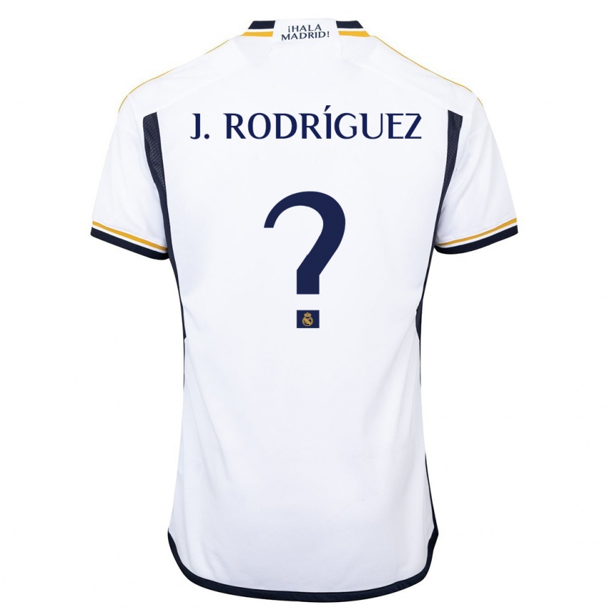 キッズフットボールフアン・ロドリゲス#0白ホームシャツ2023/24ジャージーユニフォーム