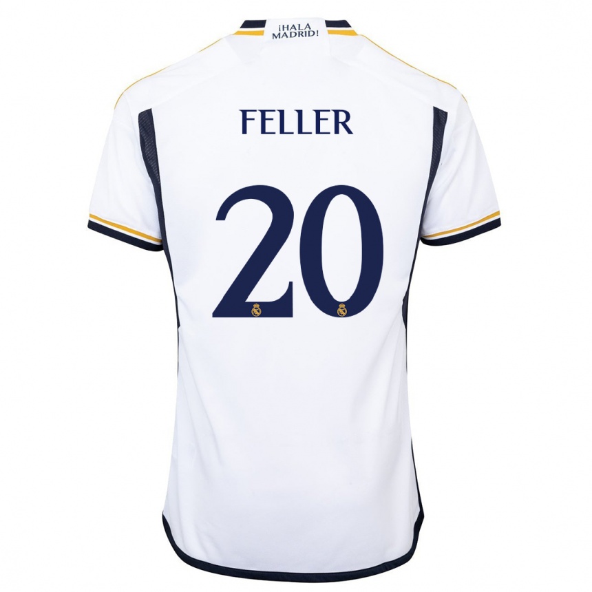 キッズフットボールナオミ・フェラー#20白ホームシャツ2023/24ジャージーユニフォーム