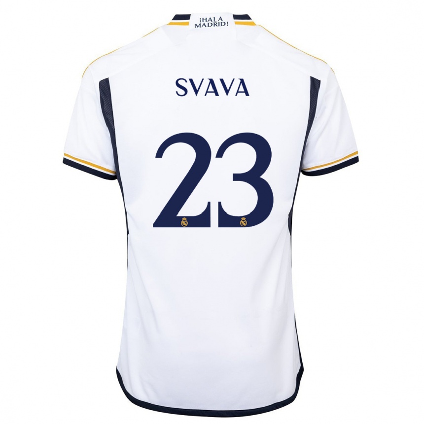 キッズフットボールソフィー・スヴァヴァ#23白ホームシャツ2023/24ジャージーユニフォーム