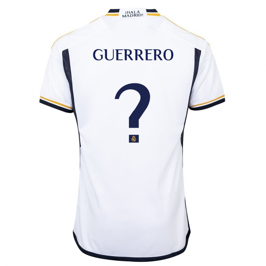 キッズフットボールフレン・ゲレーロ#0白ホームシャツ2023/24ジャージーユニフォーム