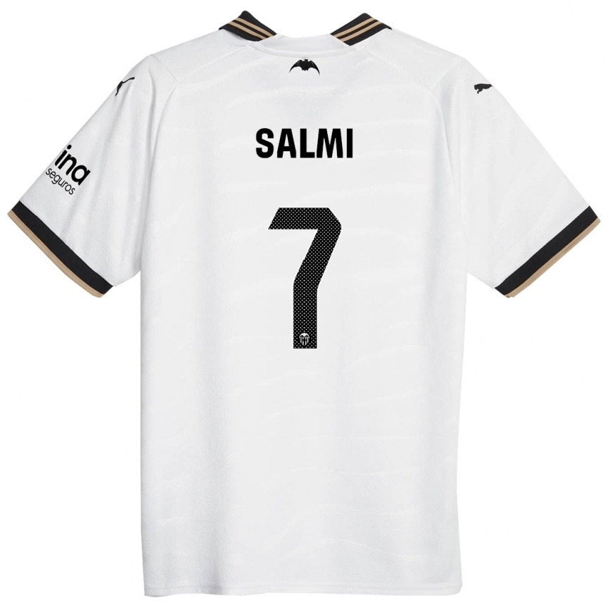 キッズフットボールイーナ・サルミ#7白ホームシャツ2023/24ジャージーユニフォーム