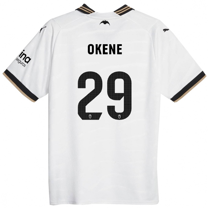 キッズフットボールアンドレア・オケネ#29白ホームシャツ2023/24ジャージーユニフォーム