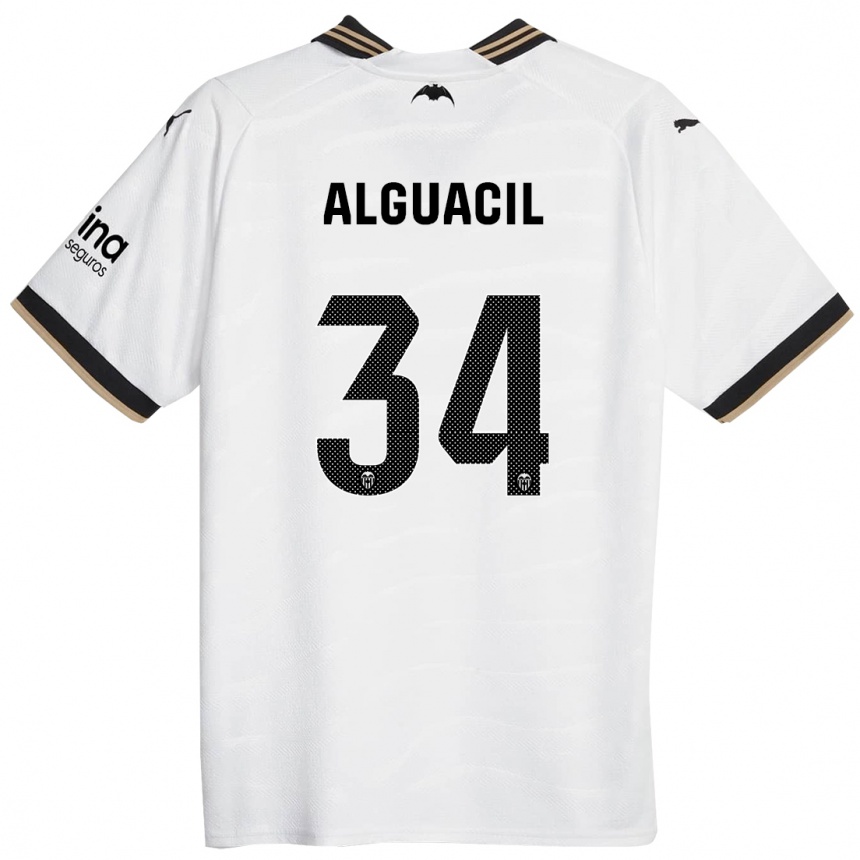 キッズフットボールアイノア・アルグアシル・アモーレ#34白ホームシャツ2023/24ジャージーユニフォーム
