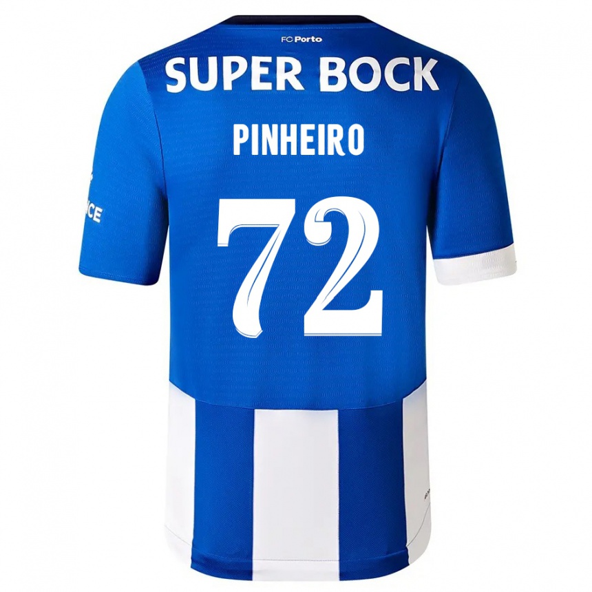 キッズフットボールロドリゴ・ピニェイロ#72ブルーホワイトホームシャツ2023/24ジャージーユニフォーム
