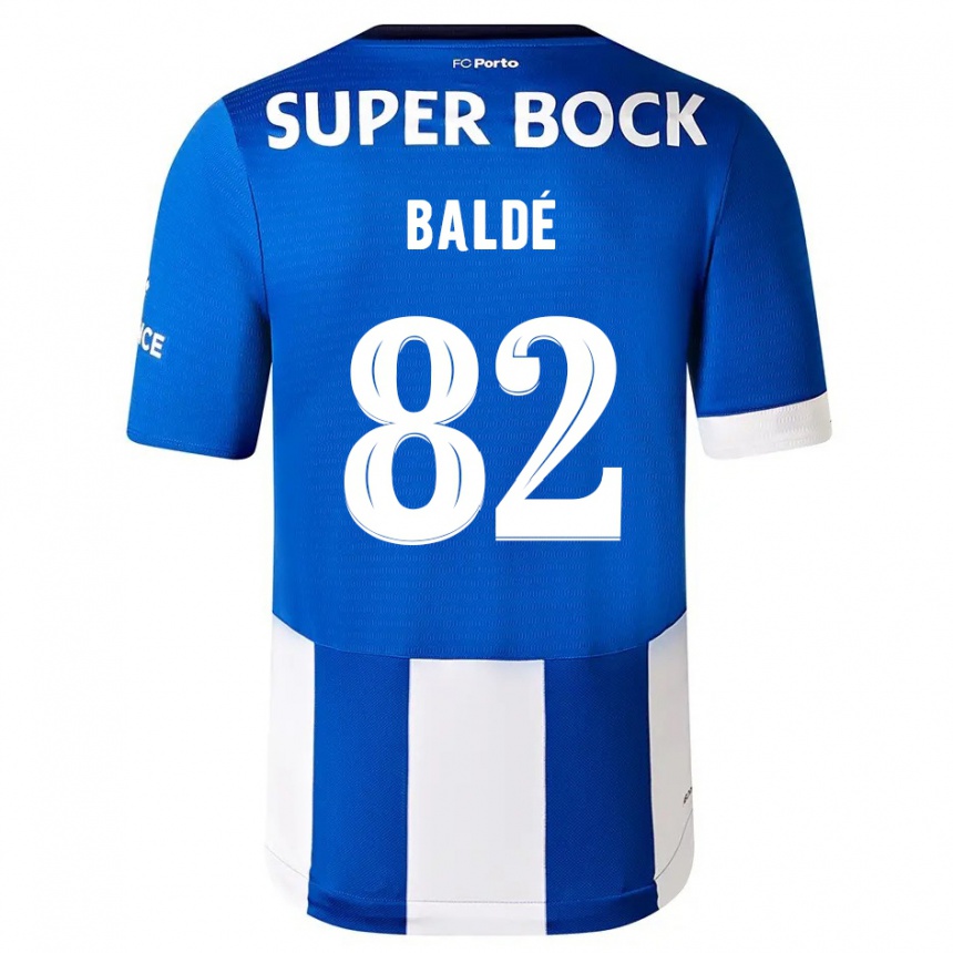 キッズフットボールアルファ・ムーサ・バルデ#82ブルーホワイトホームシャツ2023/24ジャージーユニフォーム