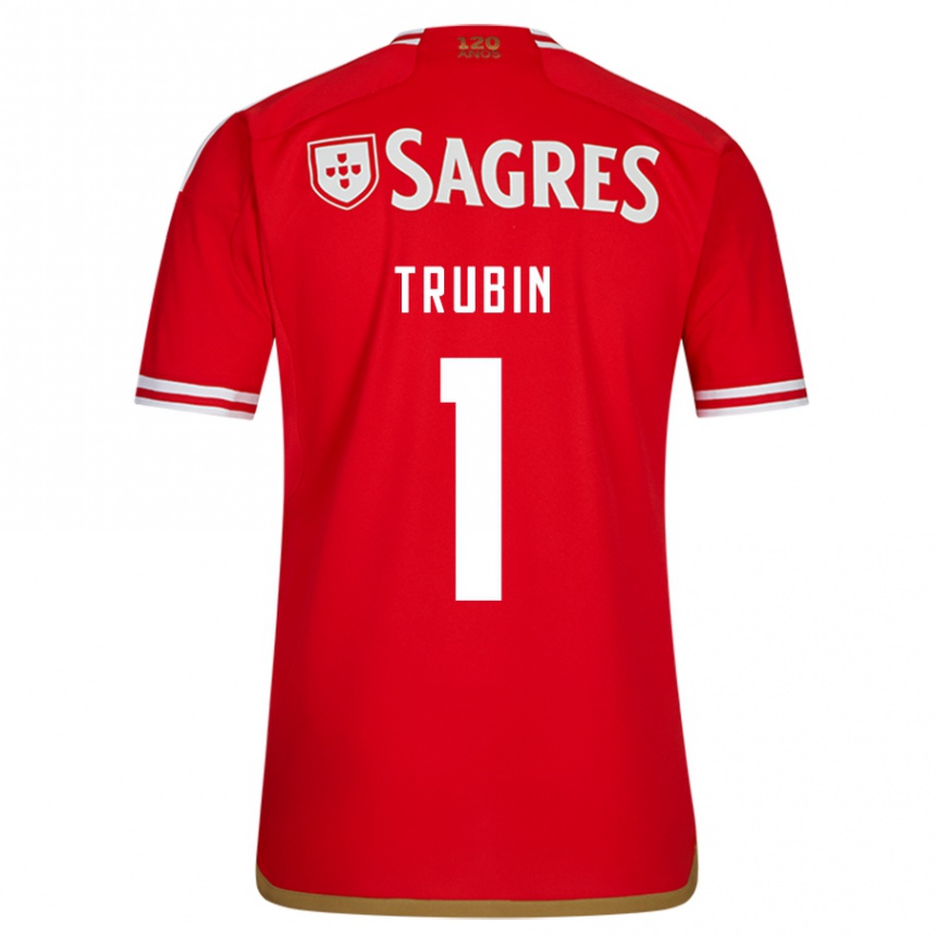 キッズフットボールアントリン・トルビン#1赤ホームシャツ2023/24ジャージーユニフォーム