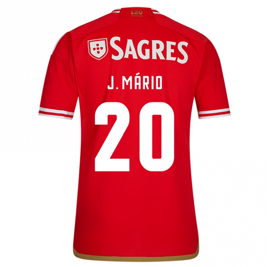 キッズフットボールジョアン・マリオ#20赤ホームシャツ2023/24ジャージーユニフォーム