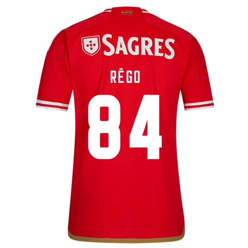 キッズフットボールジョアン・レゴ#84赤ホームシャツ2023/24ジャージーユニフォーム