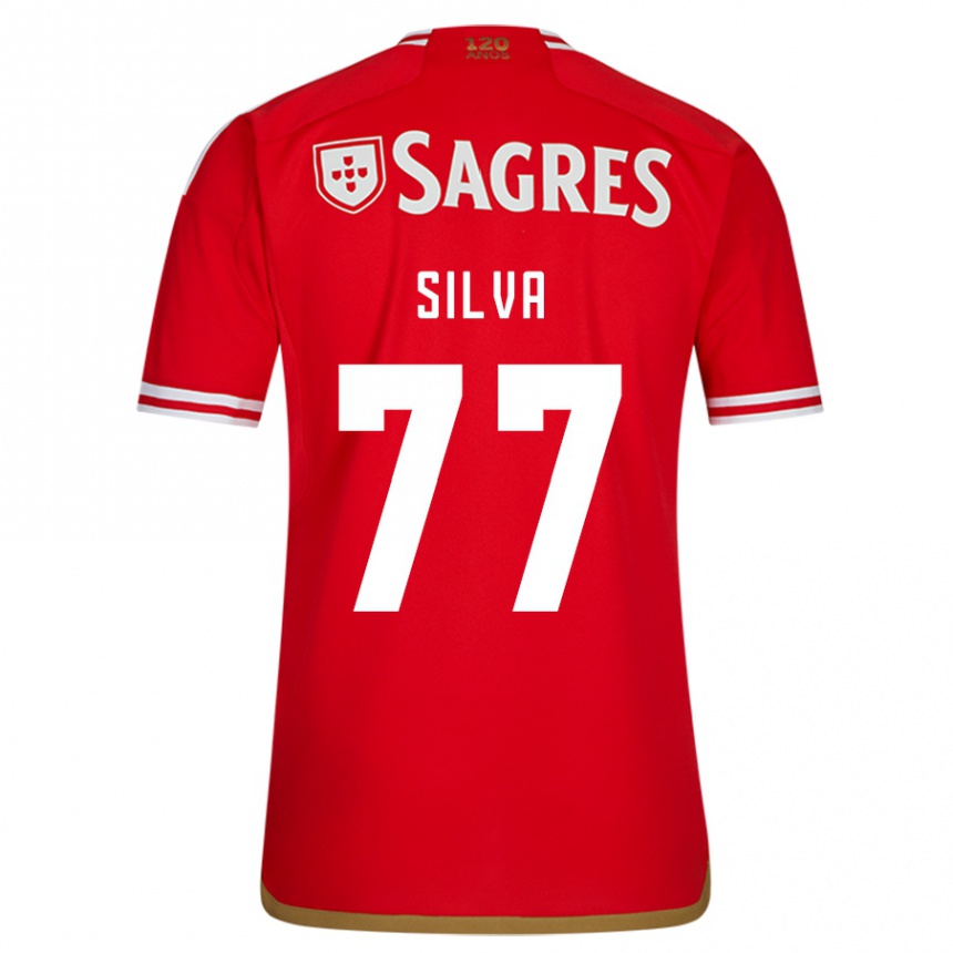 キッズフットボールジェシカ・シルバ#77赤ホームシャツ2023/24ジャージーユニフォーム