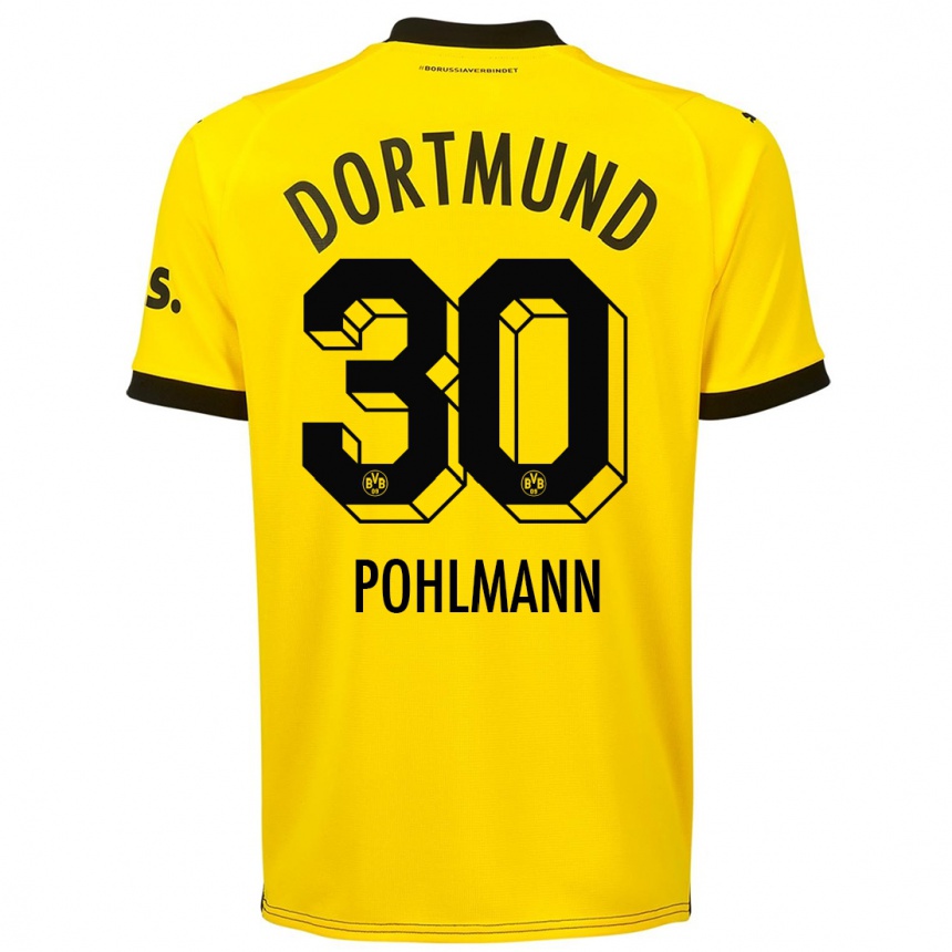 キッズフットボールオーレ・ポールマン#30黄色ホームシャツ2023/24ジャージーユニフォーム