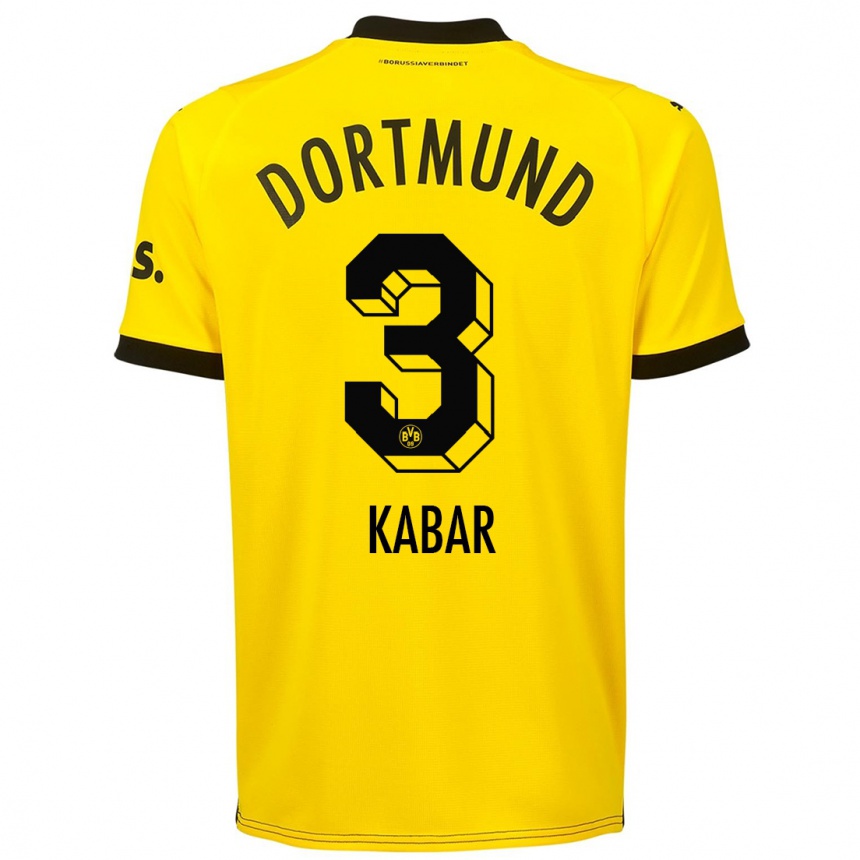 キッズフットボールアルムゲラ・カバル#3黄色ホームシャツ2023/24ジャージーユニフォーム