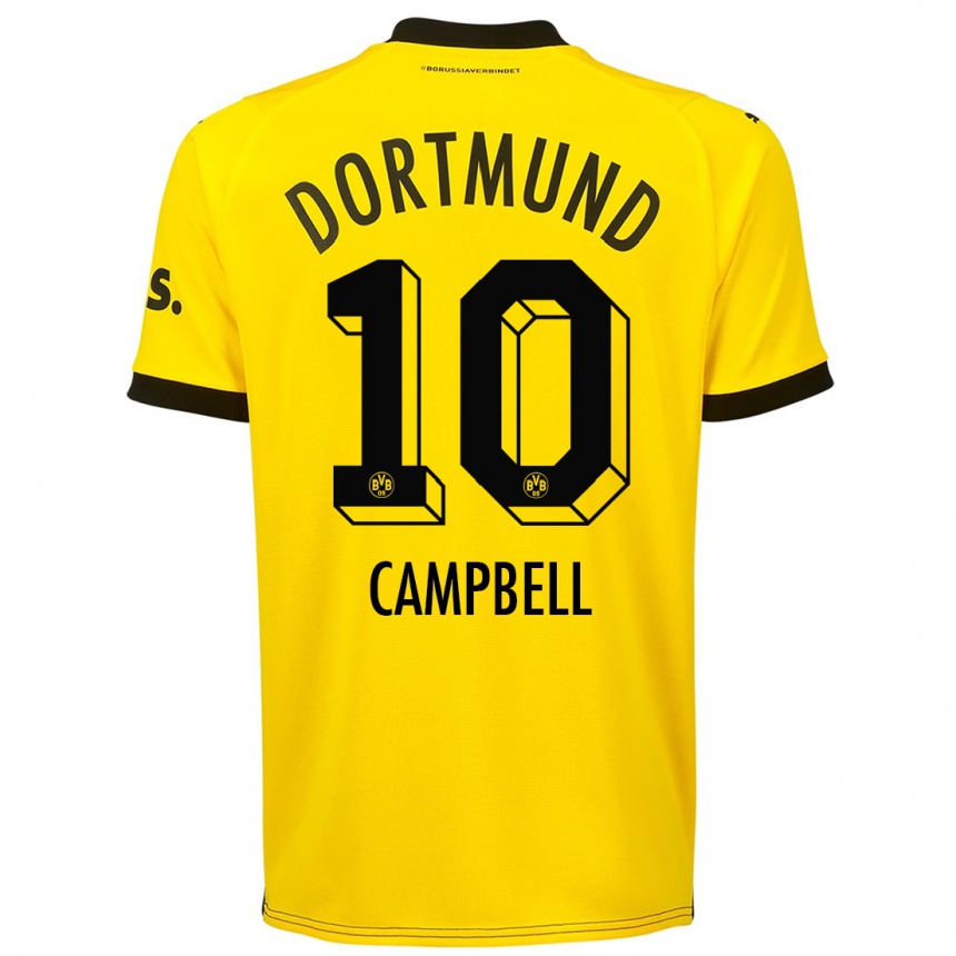 キッズフットボールコール・キャンベル#10黄色ホームシャツ2023/24ジャージーユニフォーム