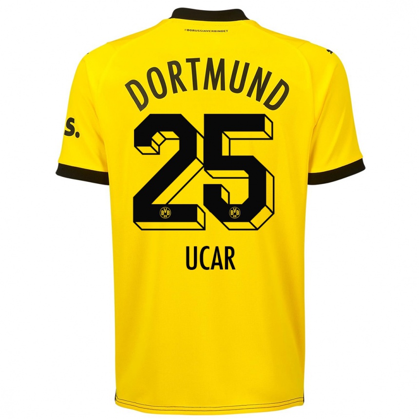 キッズフットボールレイズ・ウカール#25黄色ホームシャツ2023/24ジャージーユニフォーム