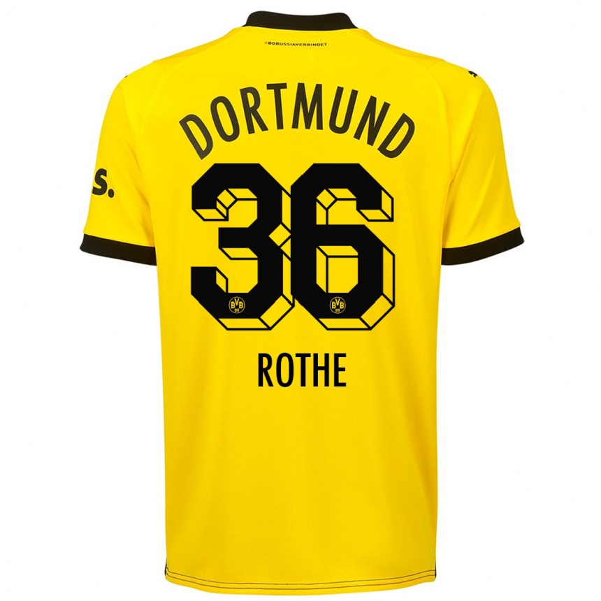 キッズフットボールトム・ローテ#36黄色ホームシャツ2023/24ジャージーユニフォーム
