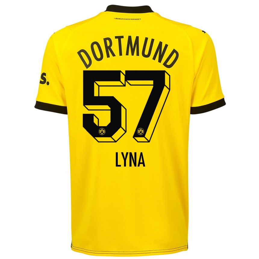 キッズフットボールシュワルツライナ#57黄色ホームシャツ2023/24ジャージーユニフォーム