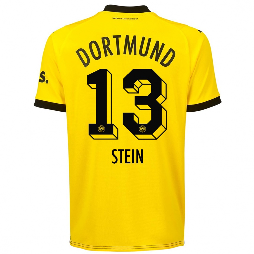 キッズフットボールダニエルスタイン#13黄色ホームシャツ2023/24ジャージーユニフォーム