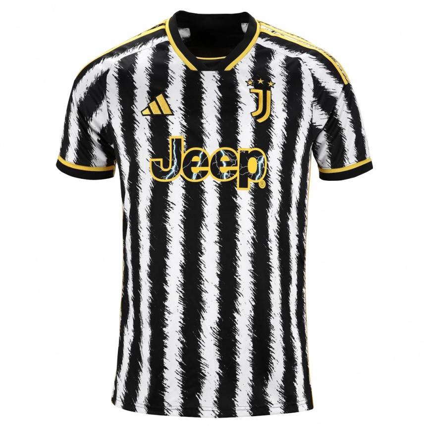 キッズフットボールフィリッポ・フィウマーノ#19黒、白ホームシャツ2023/24ジャージーユニフォーム