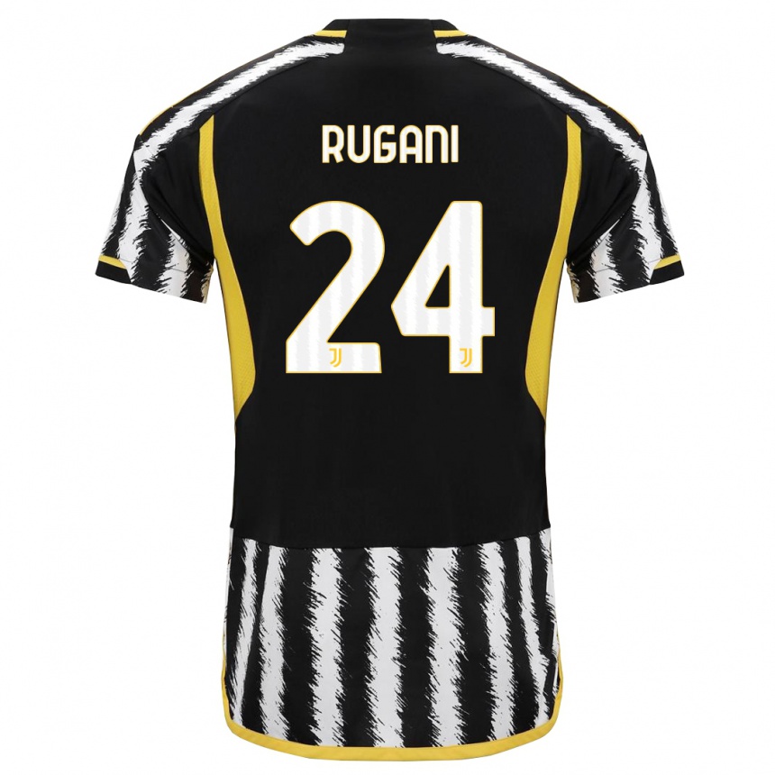 キッズフットボールダニエレ・ルガーニ#24黒、白ホームシャツ2023/24ジャージーユニフォーム