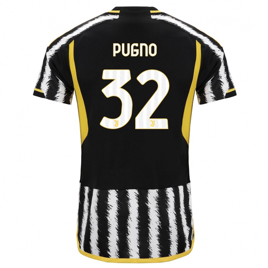 キッズフットボールディエゴ・プーニョ#32黒、白ホームシャツ2023/24ジャージーユニフォーム