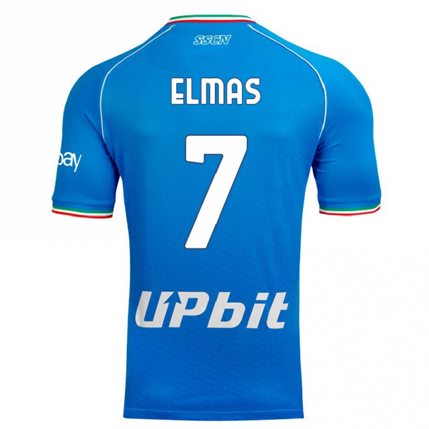 キッズフットボールエリフ・エルマス#7空色ホームシャツ2023/24ジャージーユニフォーム