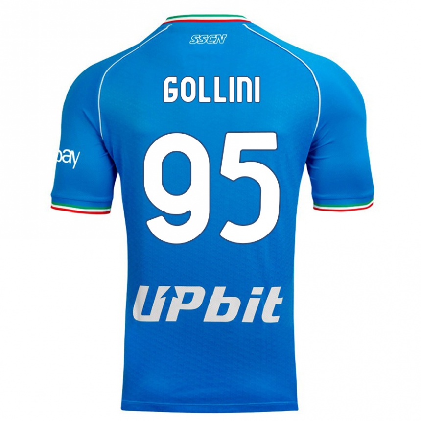 キッズフットボールピエルルイジ・ゴッリーニ#95空色ホームシャツ2023/24ジャージーユニフォーム