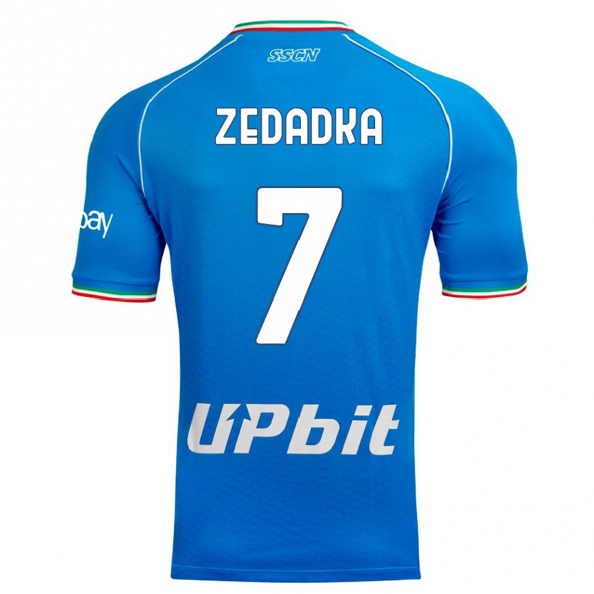 キッズフットボールカリム・ゼダドゥカ#7空色ホームシャツ2023/24ジャージーユニフォーム