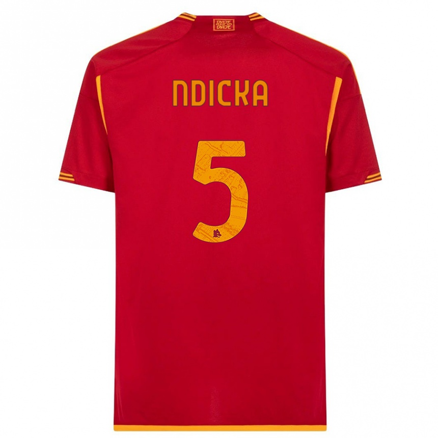 キッズフットボールエヴァン・エンディカ#5赤ホームシャツ2023/24ジャージーユニフォーム