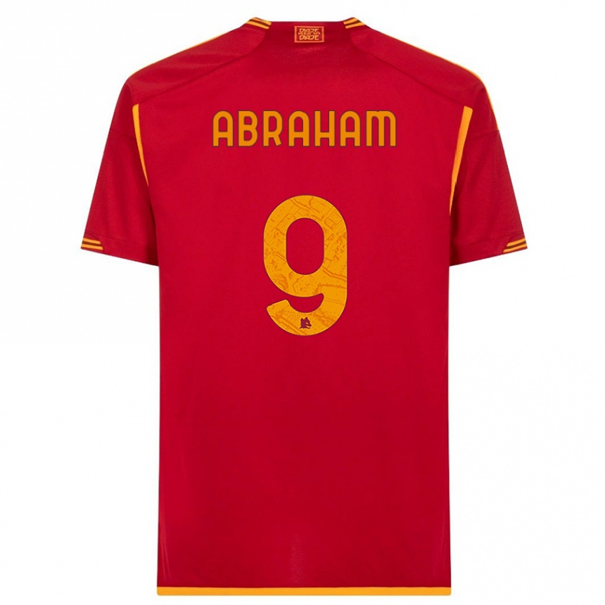 キッズフットボールタミー・アブラハム#9赤ホームシャツ2023/24ジャージーユニフォーム