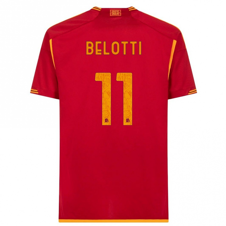 キッズフットボールアンドレア・ベロッティ#11赤ホームシャツ2023/24ジャージーユニフォーム