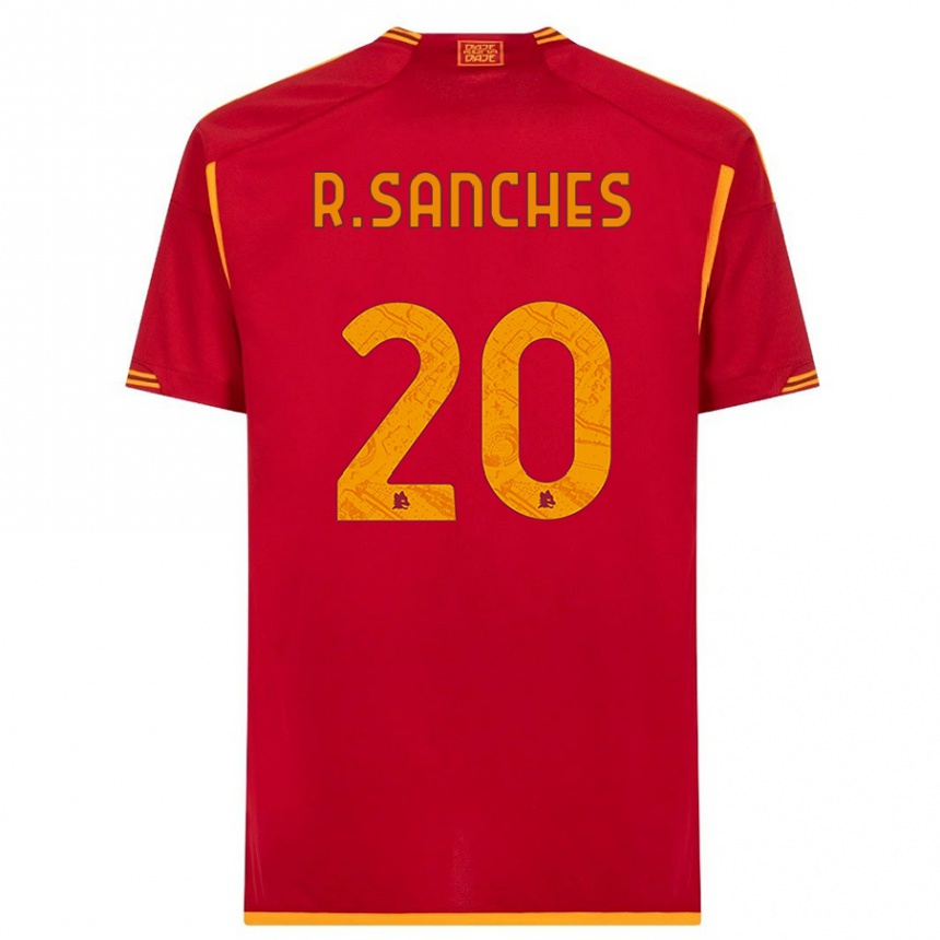キッズフットボールレナト・サンチェス#20赤ホームシャツ2023/24ジャージーユニフォーム