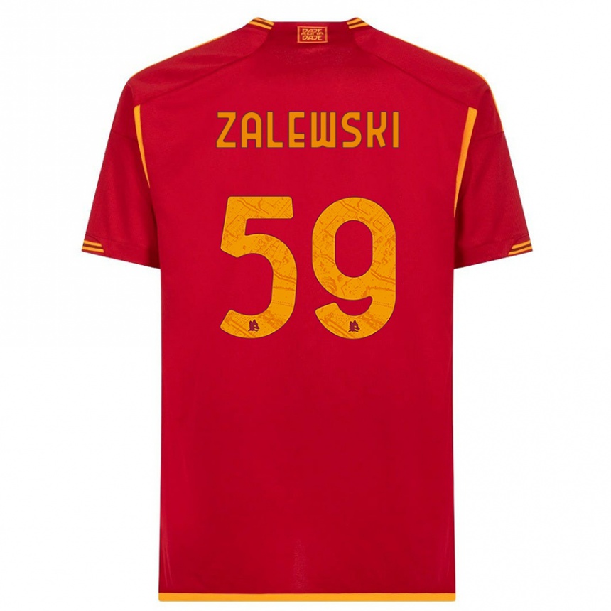 キッズフットボールニコラ・ザレフスキ#59赤ホームシャツ2023/24ジャージーユニフォーム