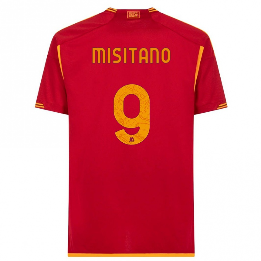 キッズフットボールジュリオ・ミシターノ#9赤ホームシャツ2023/24ジャージーユニフォーム