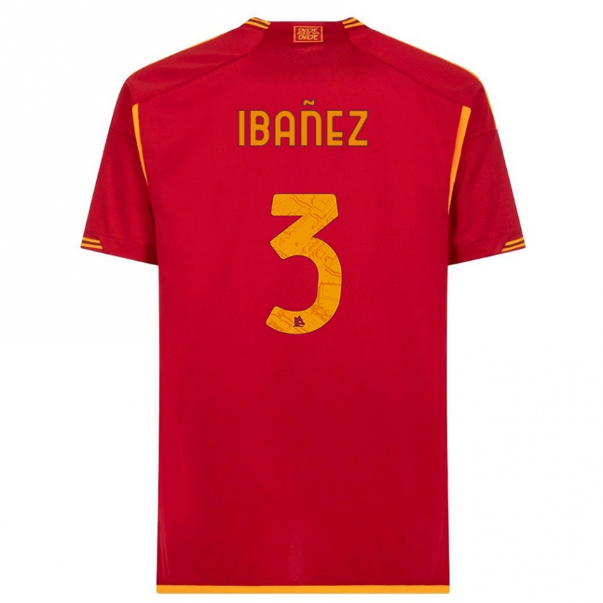 キッズフットボールロジェール・イバニェス#3赤ホームシャツ2023/24ジャージーユニフォーム