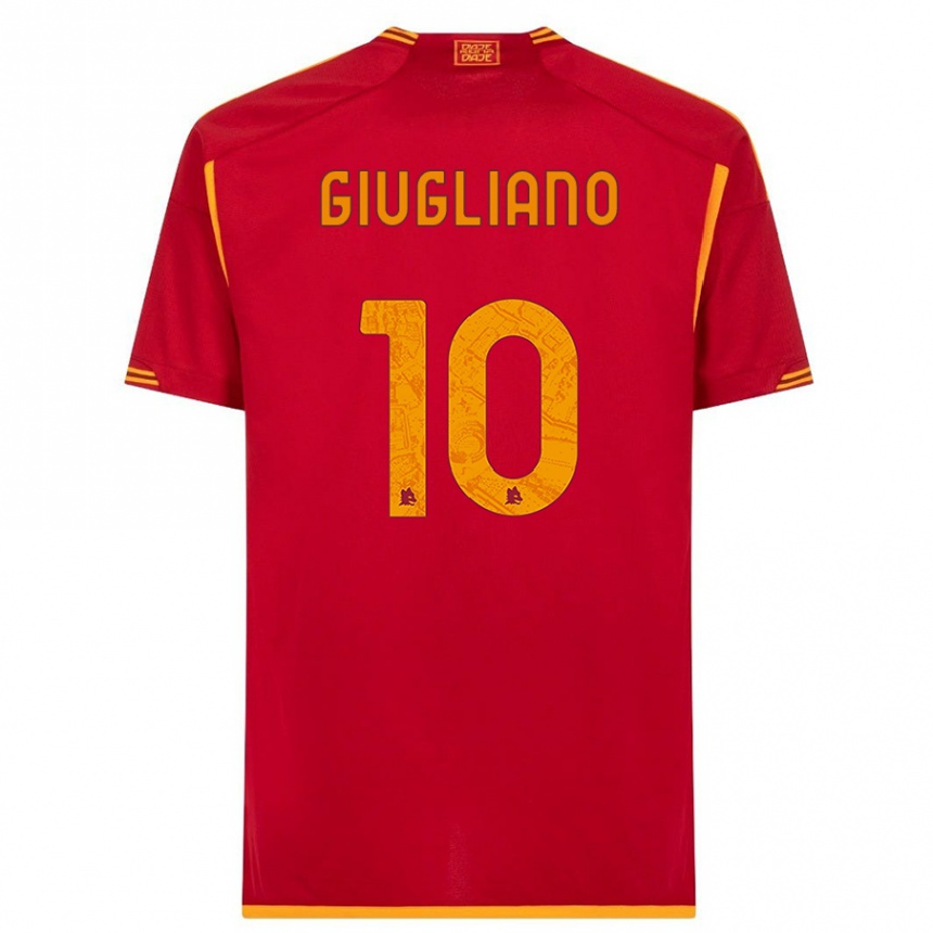 キッズフットボールマヌエラ・ジュリアーノ#10赤ホームシャツ2023/24ジャージーユニフォーム