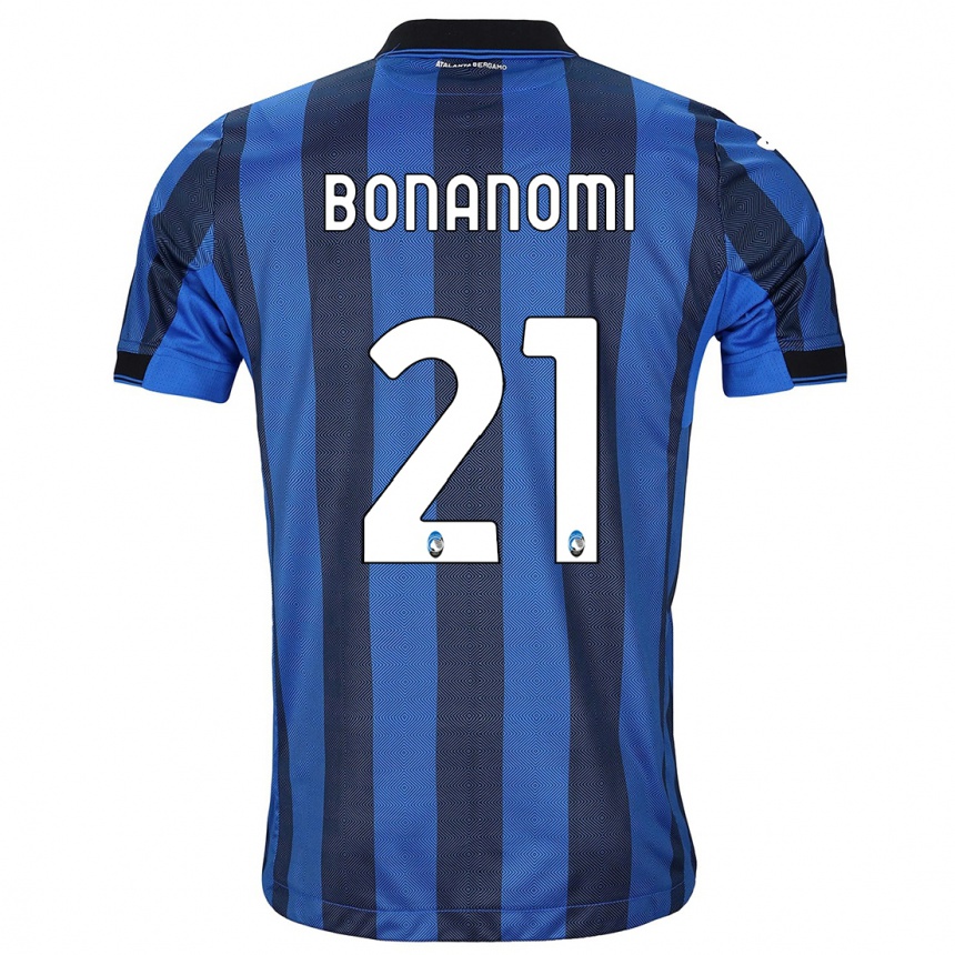 キッズフットボールアンドレア・ボナノミ#21ブラックブルーホームシャツ2023/24ジャージーユニフォーム