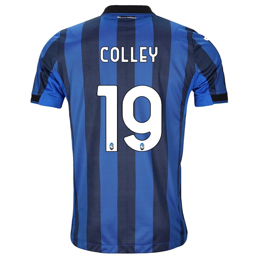 キッズフットボールエブリマ・コリー#19ブラックブルーホームシャツ2023/24ジャージーユニフォーム