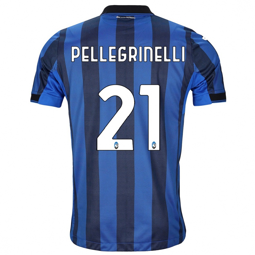キッズフットボールジョルジア・ペレグリネッリ#21ブラックブルーホームシャツ2023/24ジャージーユニフォーム