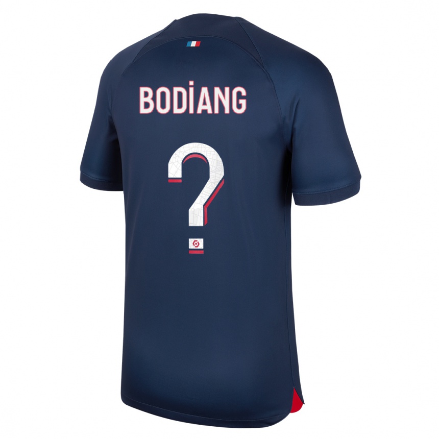 キッズフットボールMoutanabi Bodiang#0青赤ホームシャツ2023/24ジャージーユニフォーム