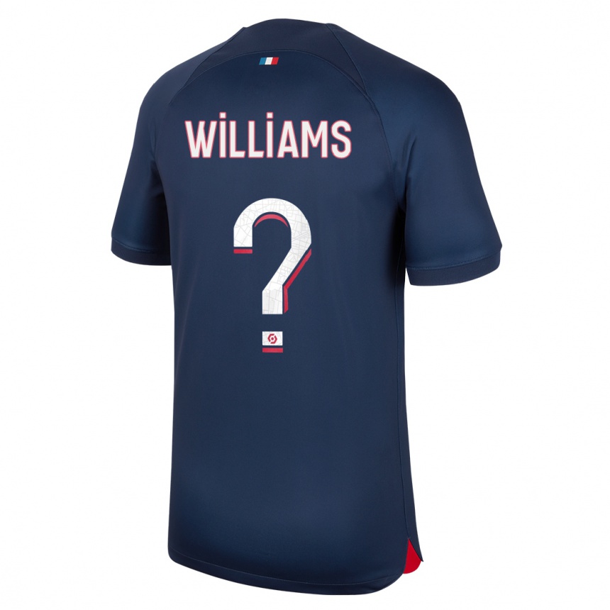 キッズフットボールリディア・ウィリアムズ#0青赤ホームシャツ2023/24ジャージーユニフォーム