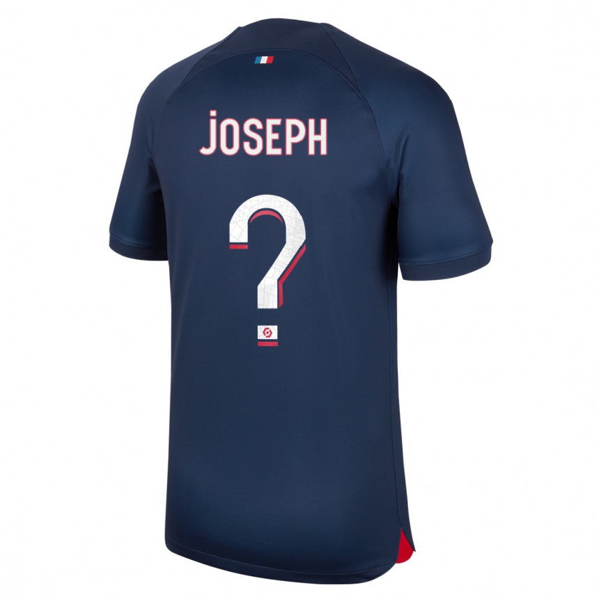 キッズフットボールアメリ・ジョセフ#0青赤ホームシャツ2023/24ジャージーユニフォーム