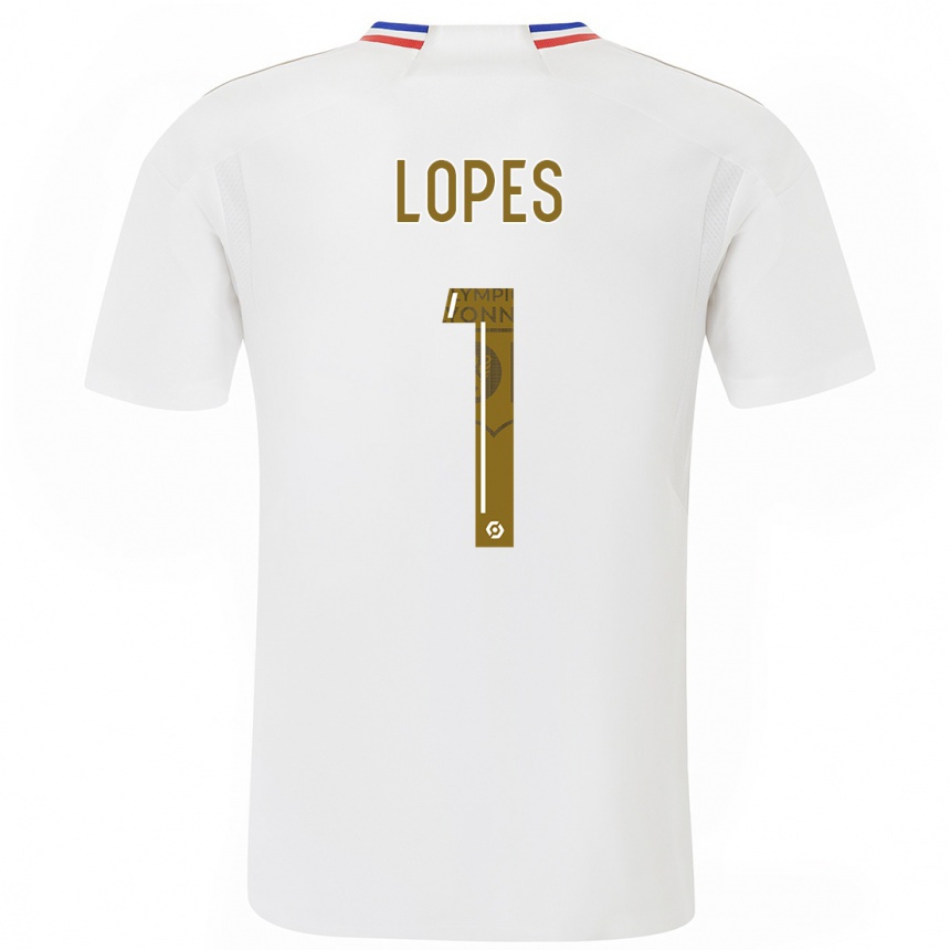 キッズフットボールアントニー・ロペス#1白ホームシャツ2023/24ジャージーユニフォーム