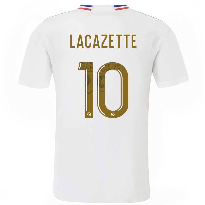 キッズフットボールアレクサンドル・ラカゼット#10白ホームシャツ2023/24ジャージーユニフォーム