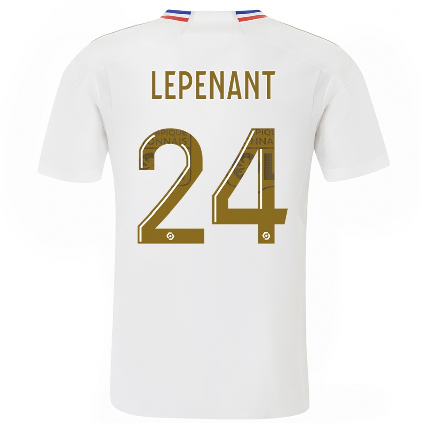 キッズフットボールヨハン・レペナント#24白ホームシャツ2023/24ジャージーユニフォーム