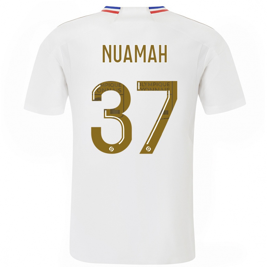キッズフットボールアーネスト・ヌアマ#37白ホームシャツ2023/24ジャージーユニフォーム