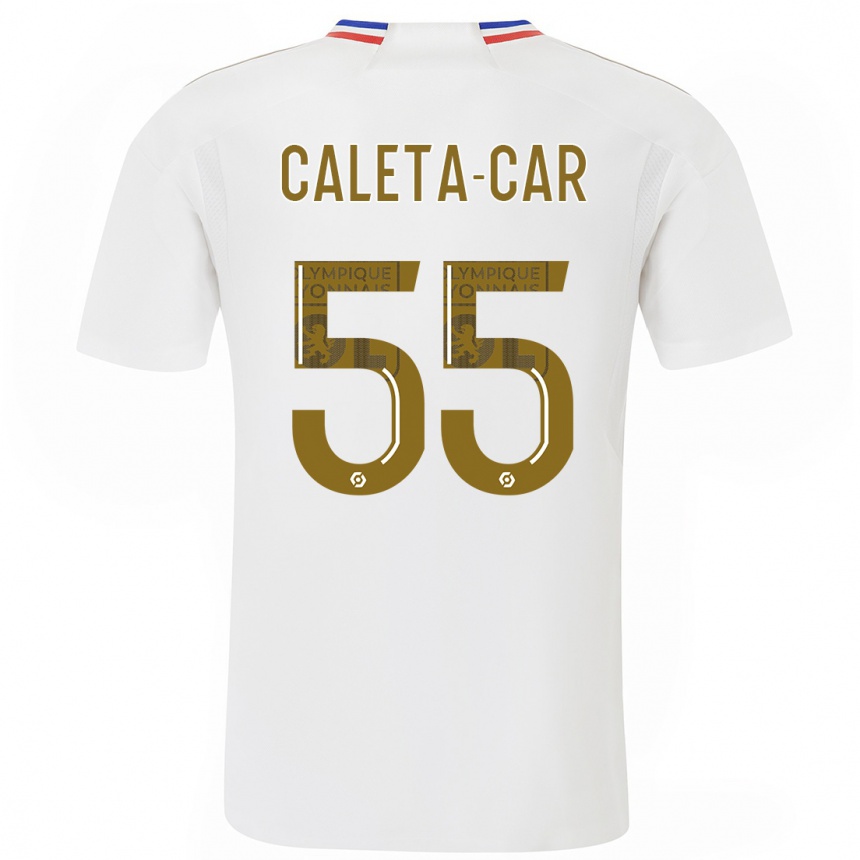 キッズフットボールドウイェ・チャレタ＝カー#55白ホームシャツ2023/24ジャージーユニフォーム