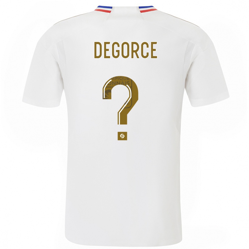 キッズフットボールグウェンダル・デゴース#0白ホームシャツ2023/24ジャージーユニフォーム