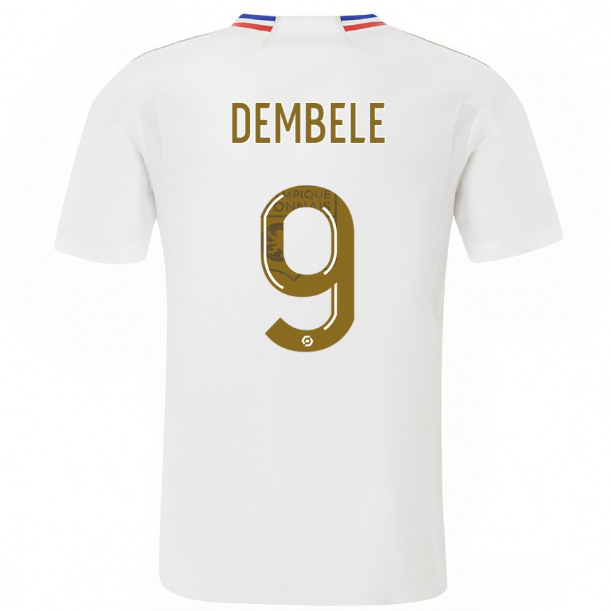 キッズフットボールムサ・デンベレ#9白ホームシャツ2023/24ジャージーユニフォーム